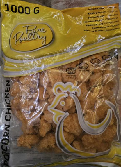 Broilerifilee pala paneeritud & eelküpsetatud "Popcorn" 1 kg vp IQF LAKTV Halal (CHN 5*1kg/kst) -18c