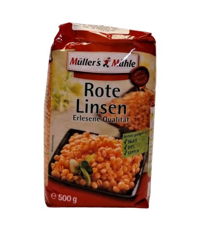 Läätsed punased "Mühle" 500g vp (DEU 14 pk/kst) +10+25c