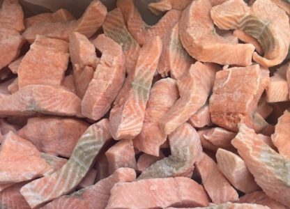 Lõhefilee portsjon nahata ~160-180g, glas 20%, Oncorhynchus gorbuscha (CHN 5kg/kst) -18c