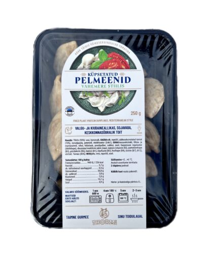 Pelmeenid vahemere-stiilis taimevalgust küpsetatud "Thormi" 250g/pk (EST 14pk/kst) +2..4c