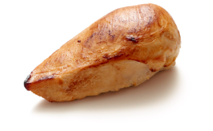 Broileri rinnafilee röstitud 100g/tk IQF 2,5kg vp  LAKTV, GLUTV, Halal (THA 4*2,5kg/kst) -18c